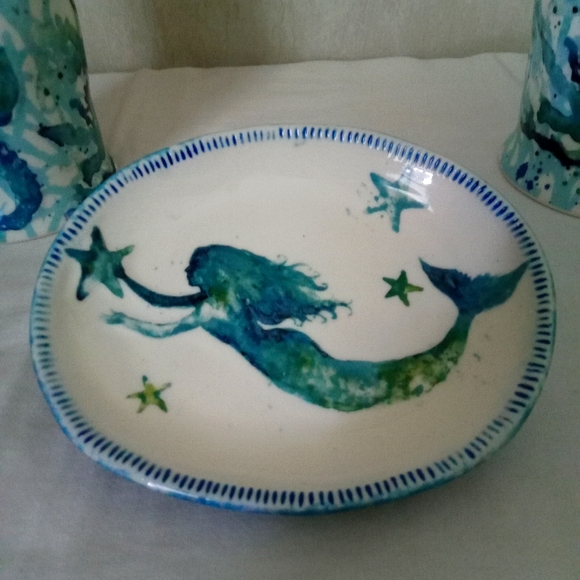 Cracker Barrel Mermaid Bathroom Vanity Accessories Set under the sea - Picture 2 of 8